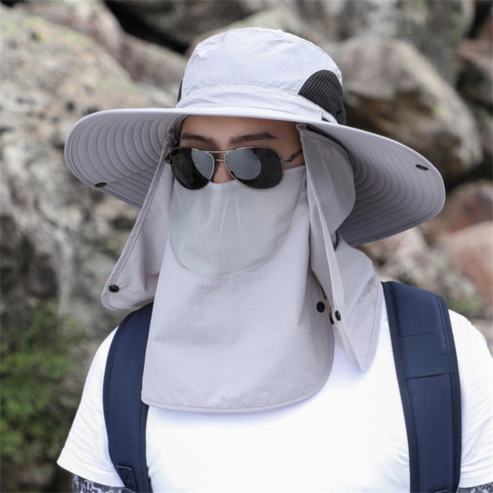 Versatile unisex wide brim sun hat for fishing, beach, or hiking. Offers great UV protection.