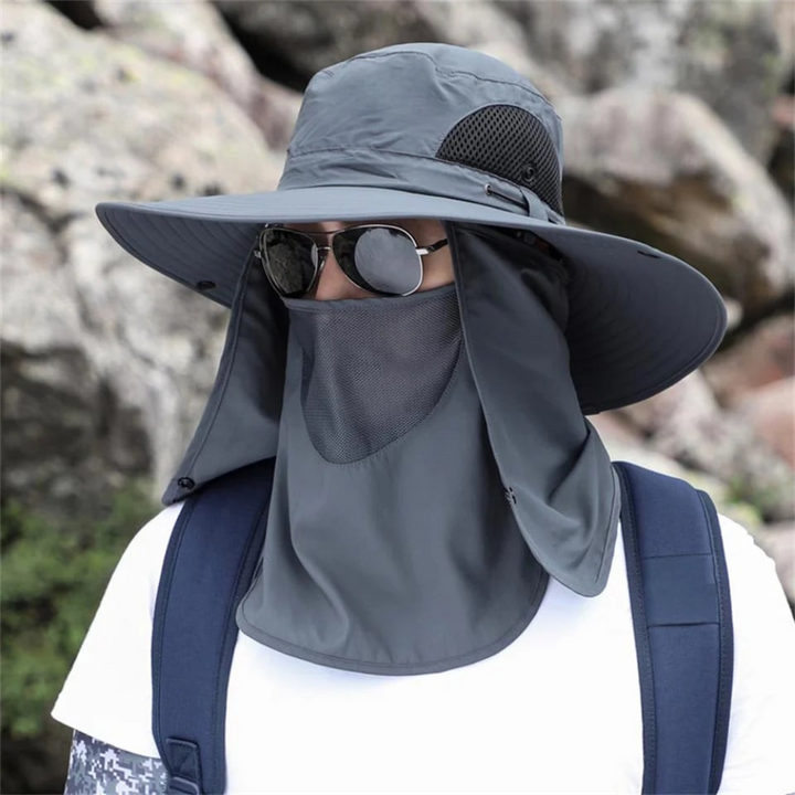Lightweight, breathable wide brim sun hat for men & women. Ideal for outdoor fishing & hiking.