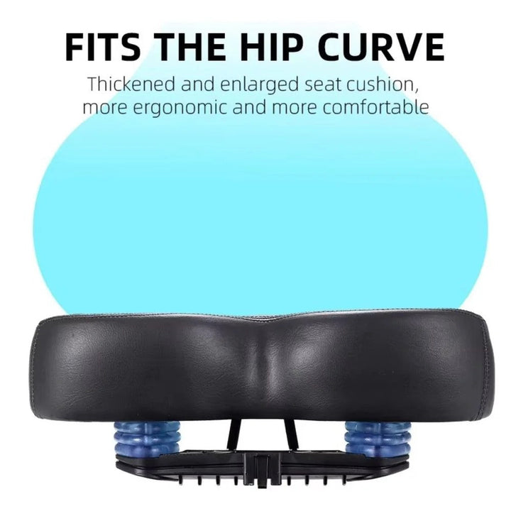 Premium unisex bike saddle, waterproof and shock-absorbing, ideal for long, comfortable cycling adventures.
