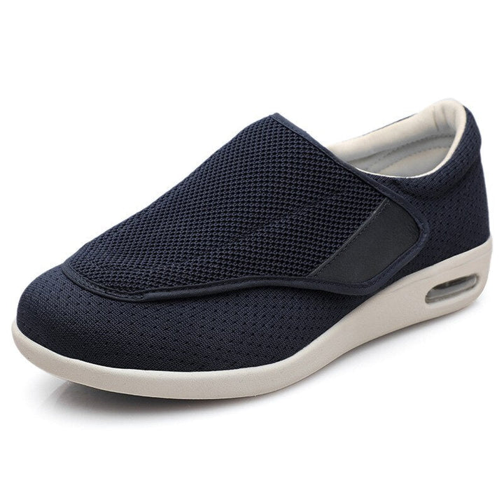 Therapeutic wide fit diabetic shoes for swollen feet, featuring secure hook-and-loop for a custom, snug fit.