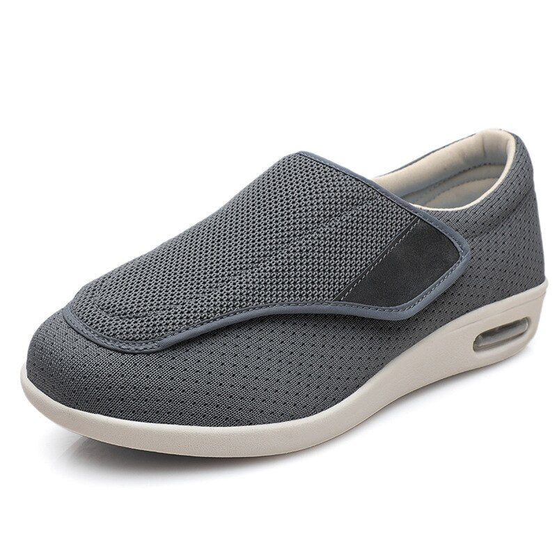 Diabetic foot care shoes, unisex, designed for maximum comfort and support for painful or swollen feet.
