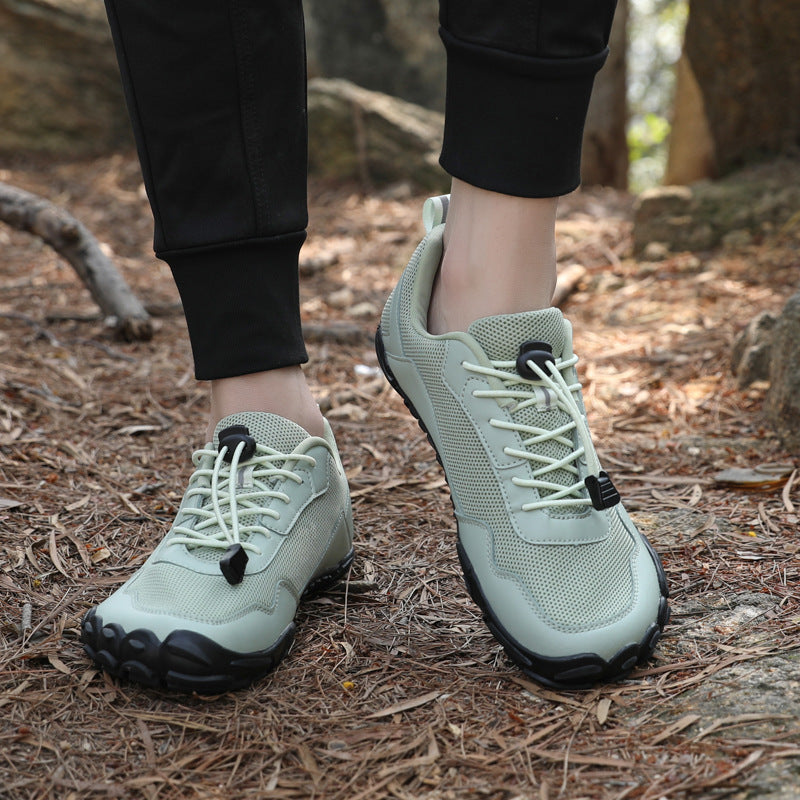 Unisex natural fit hiking shoes, wide toe box for comfort, ideal for diverse outdoor trail activities.