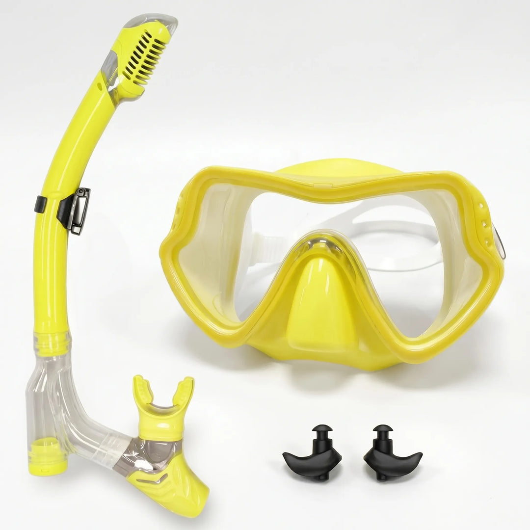 Premium unisex wide-view snorkeling mask, comfortable swim gear for effortless underwater exploration.