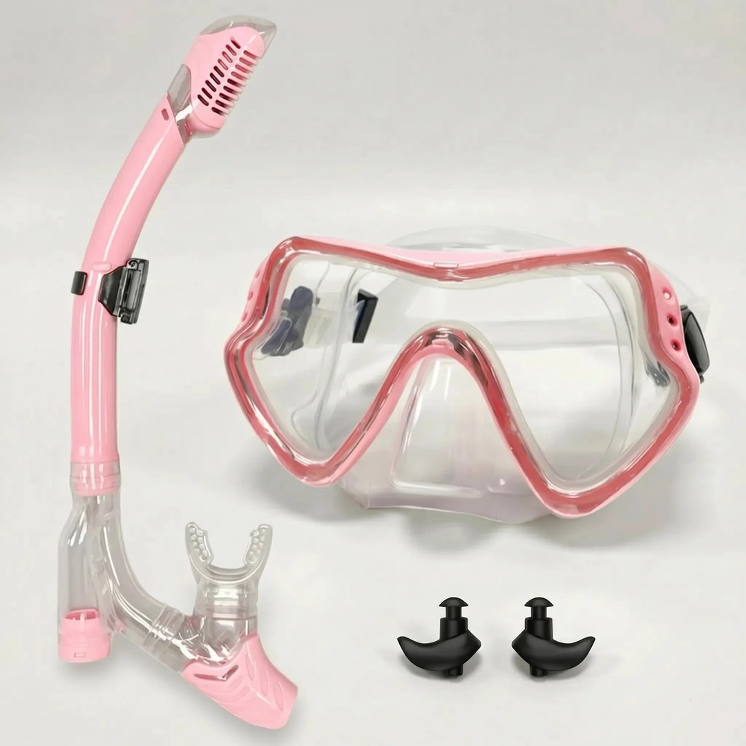 Durable unisex wide-view diving mask, perfect for deep marine exploration and underwater adventures.