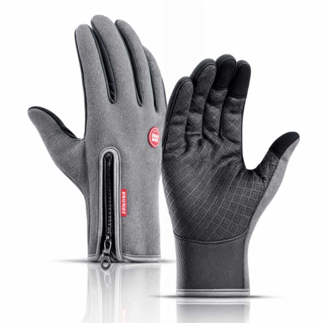 Cold weather unisex gloves, windproof & warm. Touchscreen enabled for phone use during outdoor sports.