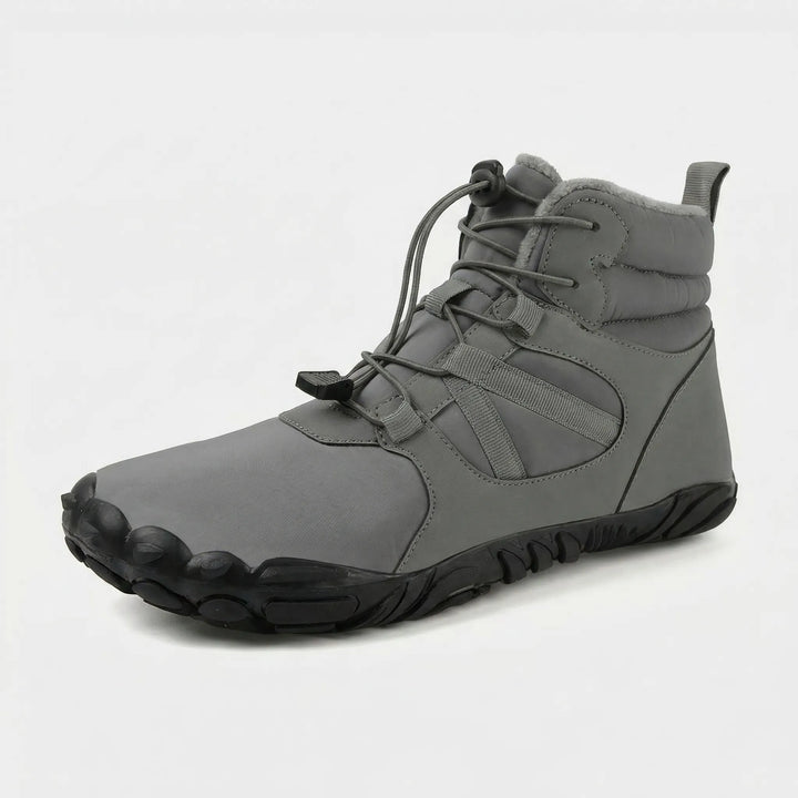 Promote natural foot movement with these unisex flexible sole barefoot winter boots, fleece-lined.