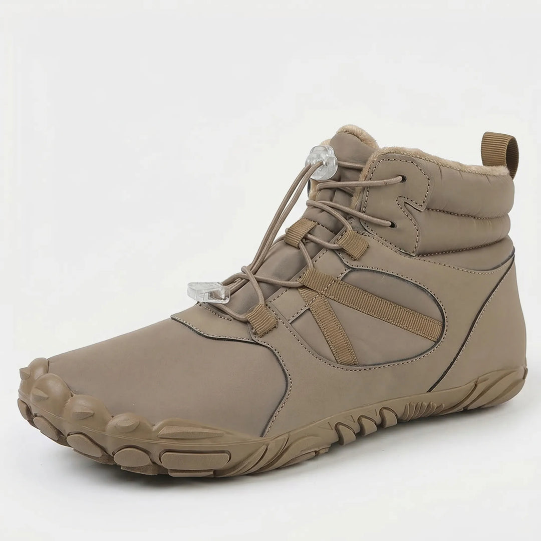 Stay warm with unisex fleece-lined barefoot winter boots, offering a natural feel & wide toe box.