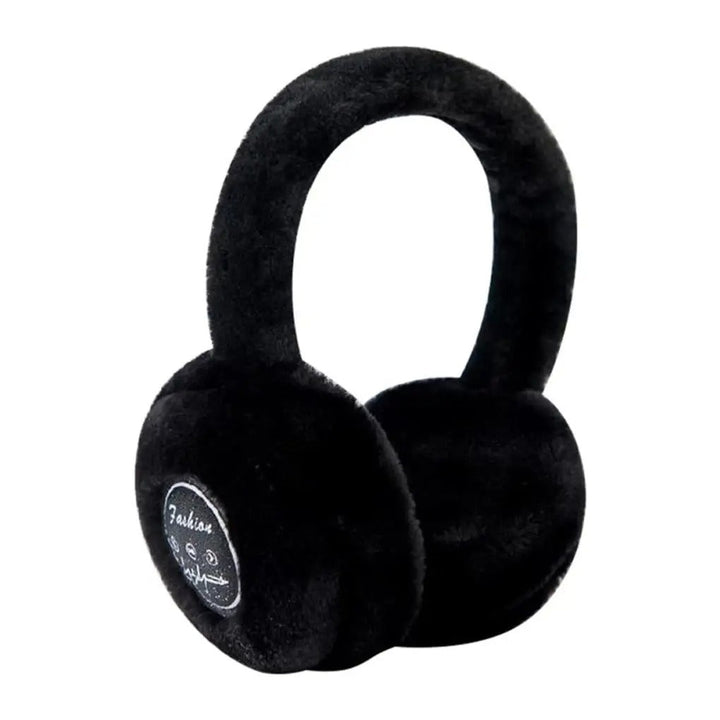 Unisex Winter Bluetooth Ear Warmers in black, offering cozy warmth and wireless audio for outdoor activities.