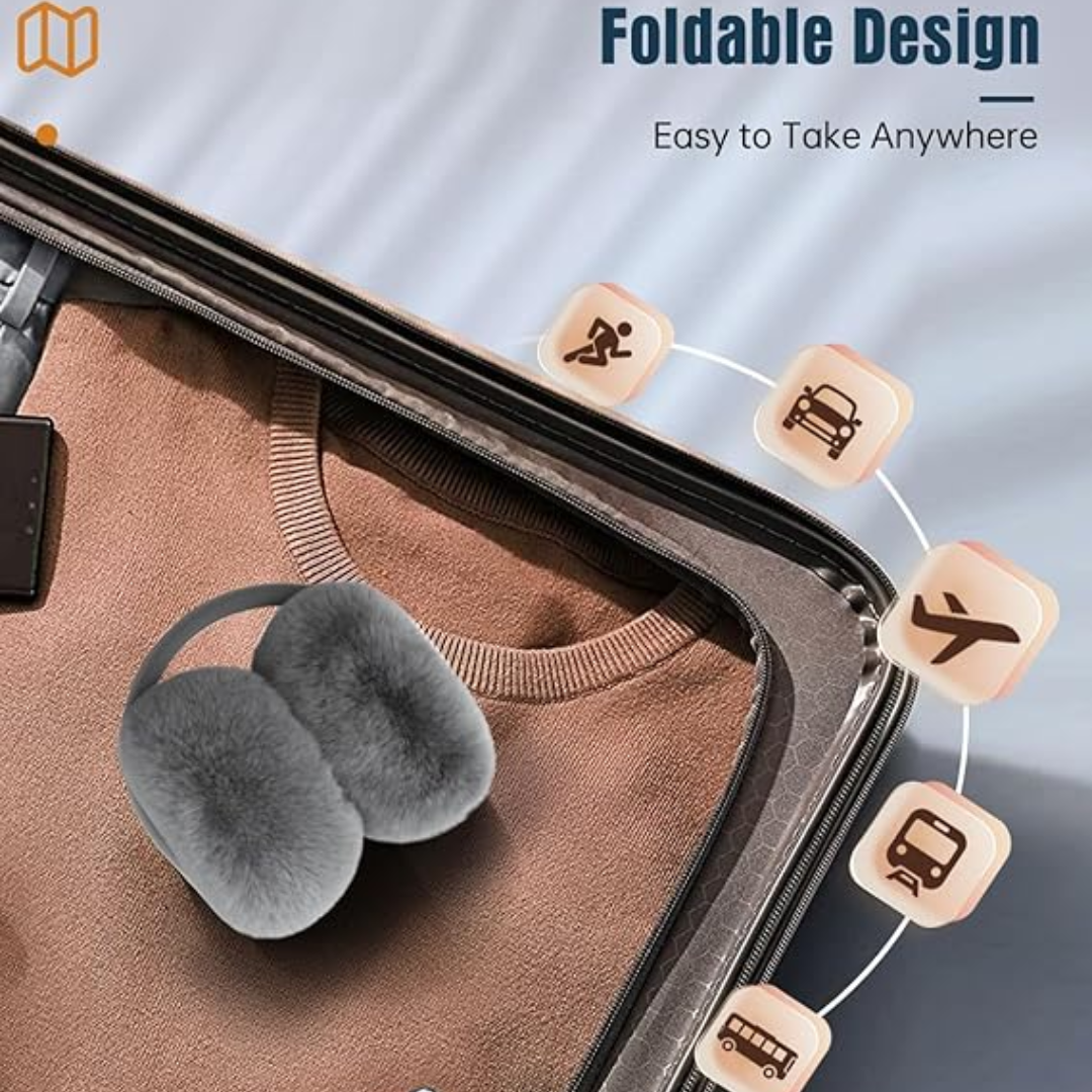 Black winter ear warmers with Bluetooth connectivity, ideal for staying warm while enjoying audio outdoors.