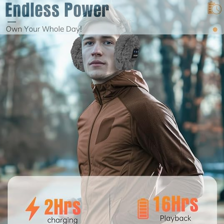 Bluetooth wireless ear warmers, providing comfort and sound for skiing, snowboarding, or daily commutes.
