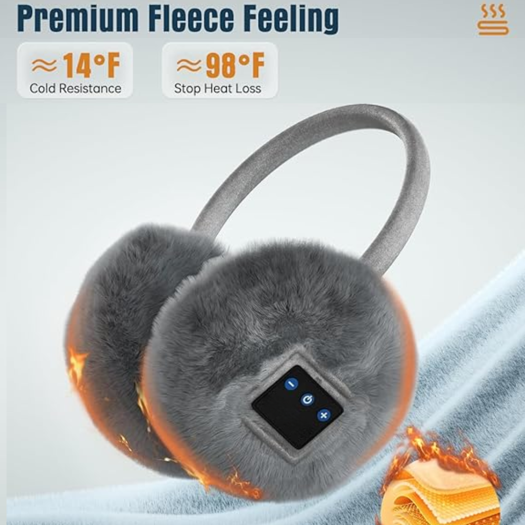Warm winter ear coverings with built-in Bluetooth for hands-free calls and music, suitable for all genders.