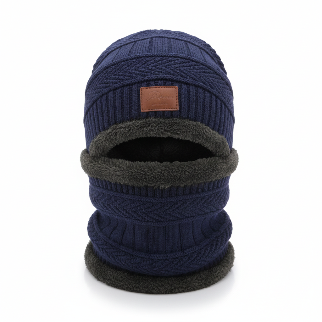 Essential cold weather gear: unisex thermal hat with included face protection.