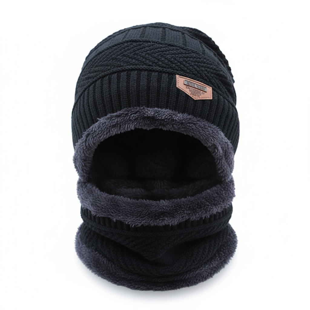 Unisex winter cap designed for maximum warmth and face coverage.