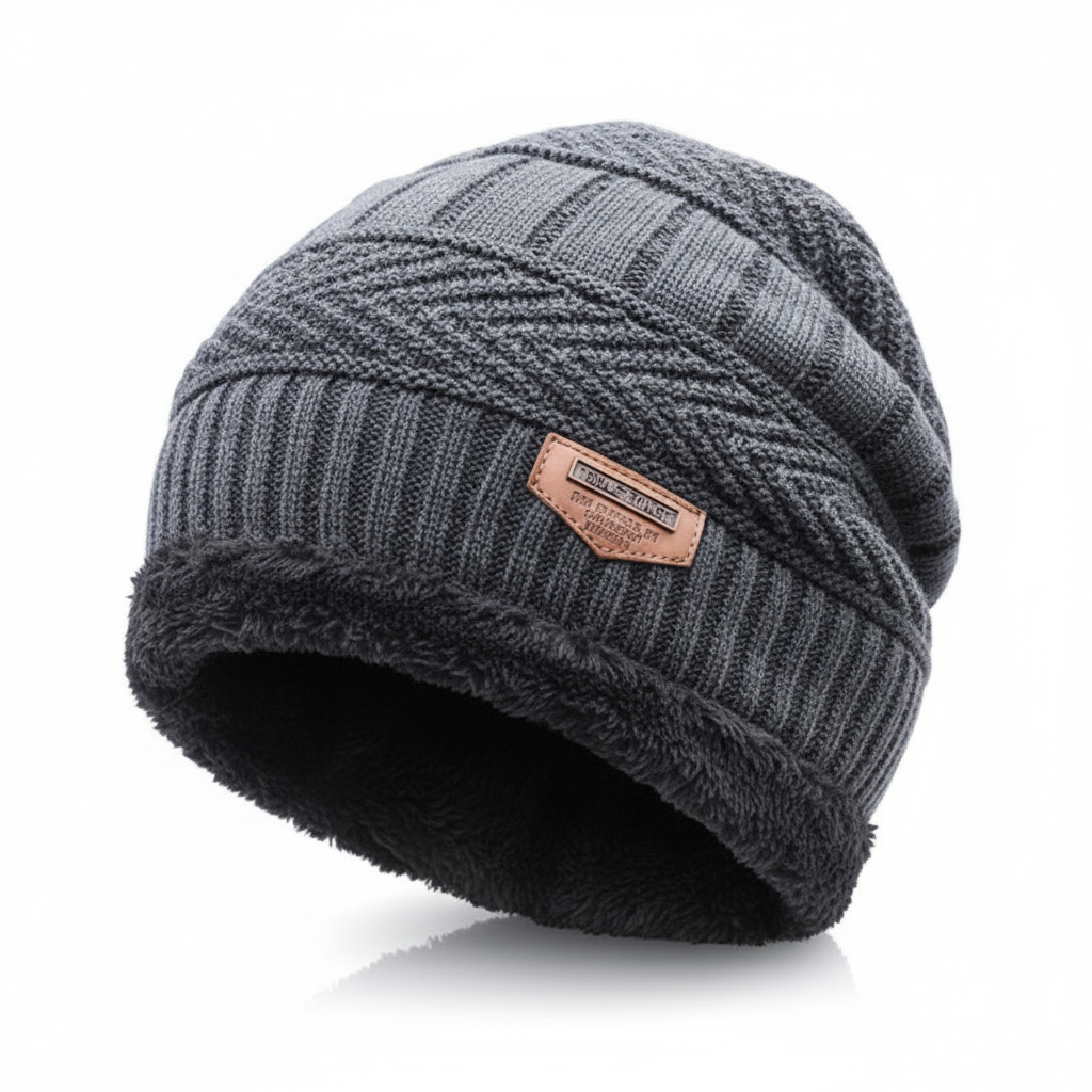 Multi-functional unisex winter hat with a built-in face mask and neck warmer.