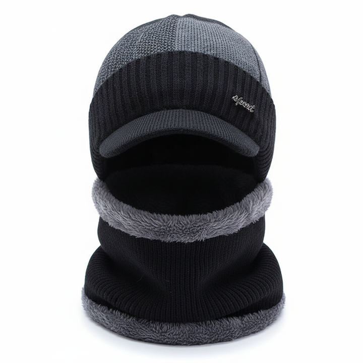 Unisex thermal winter hat with attachable face shield for comprehensive warmth.