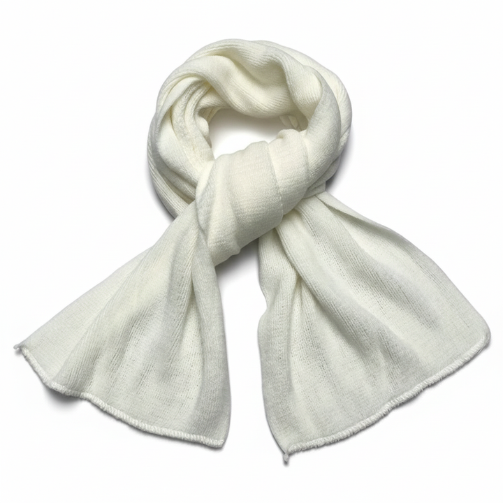 Elegant gray cashmere scarf, a soft and warm winter wrap, essential unisex fashion accessory