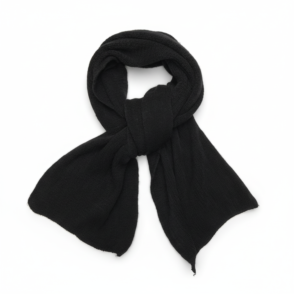 Unisex soft black cashmere scarf, versatile cold weather accessory and elegant winter wrap