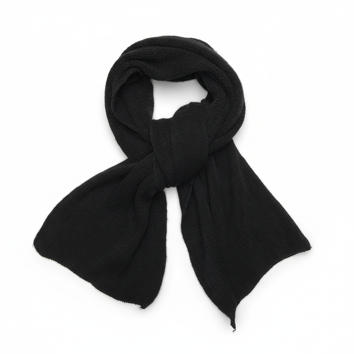 Unisex soft black cashmere scarf, versatile cold weather accessory and elegant winter wrap