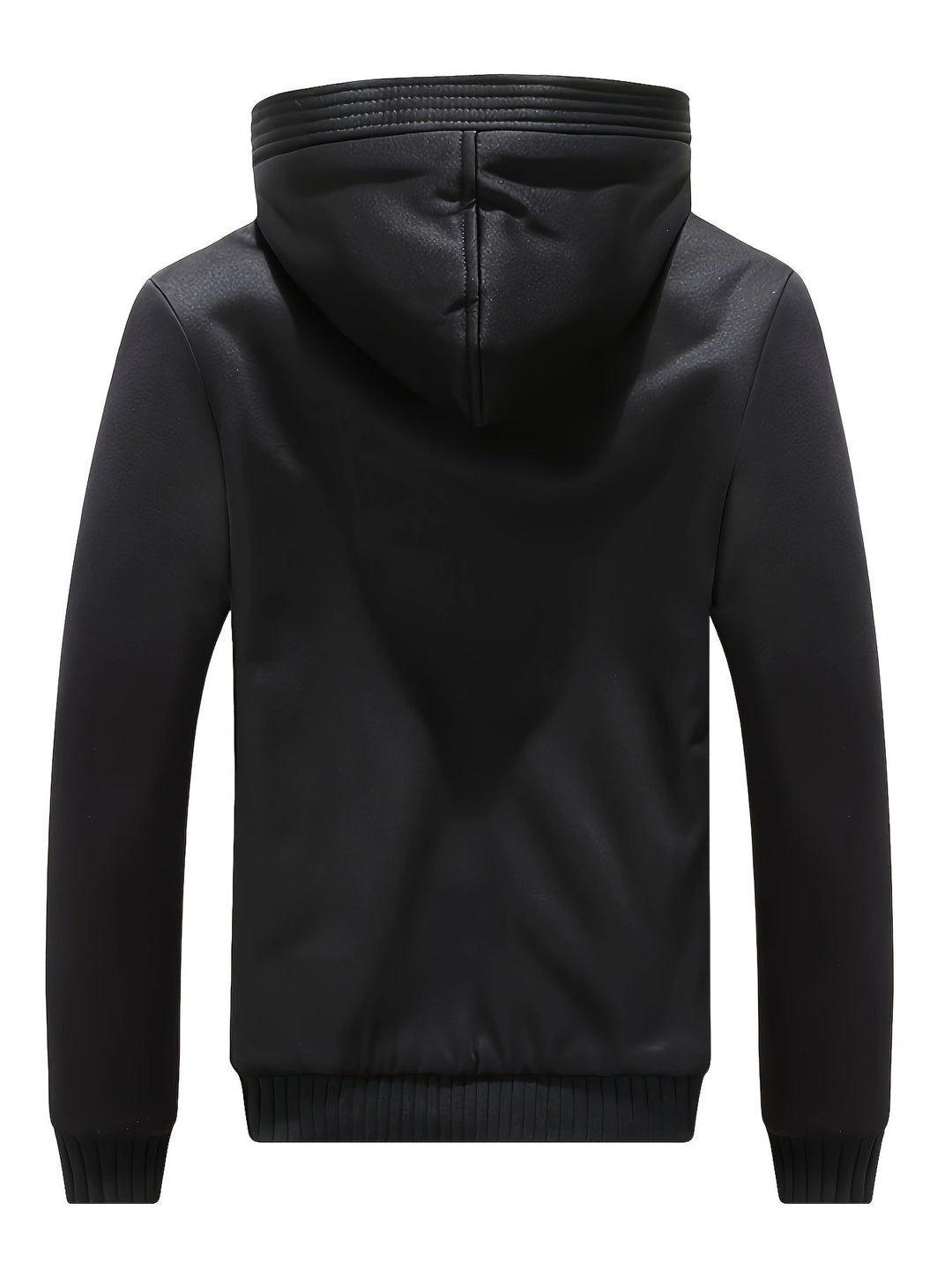 Everyday stylish unisex winter jacket, warm fleece, color block pattern, hooded for comfort.
