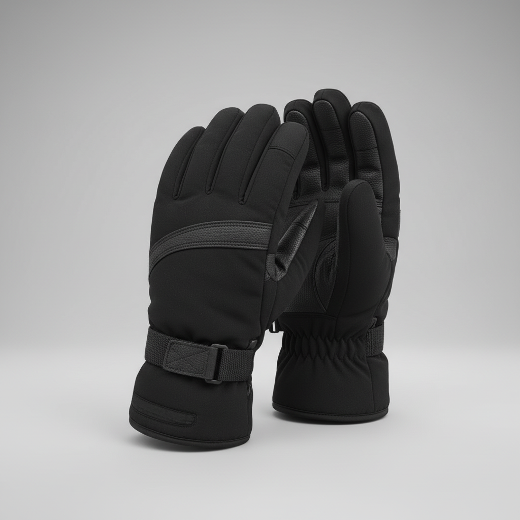 FrostGuard heated gloves, unisex design, showcasing heating elements on fingers and back of hand