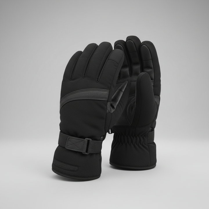 FrostGuard heated gloves, unisex design, showcasing heating elements on fingers and back of hand