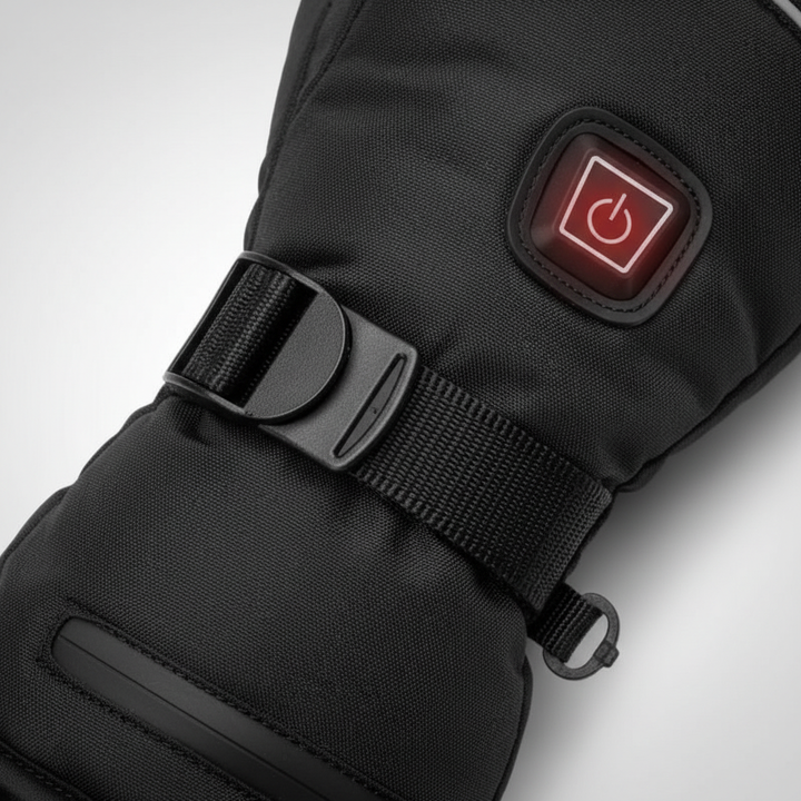 FrostGuard heated gloves for men and women, featuring long cuffs for extra warmth and snow protection