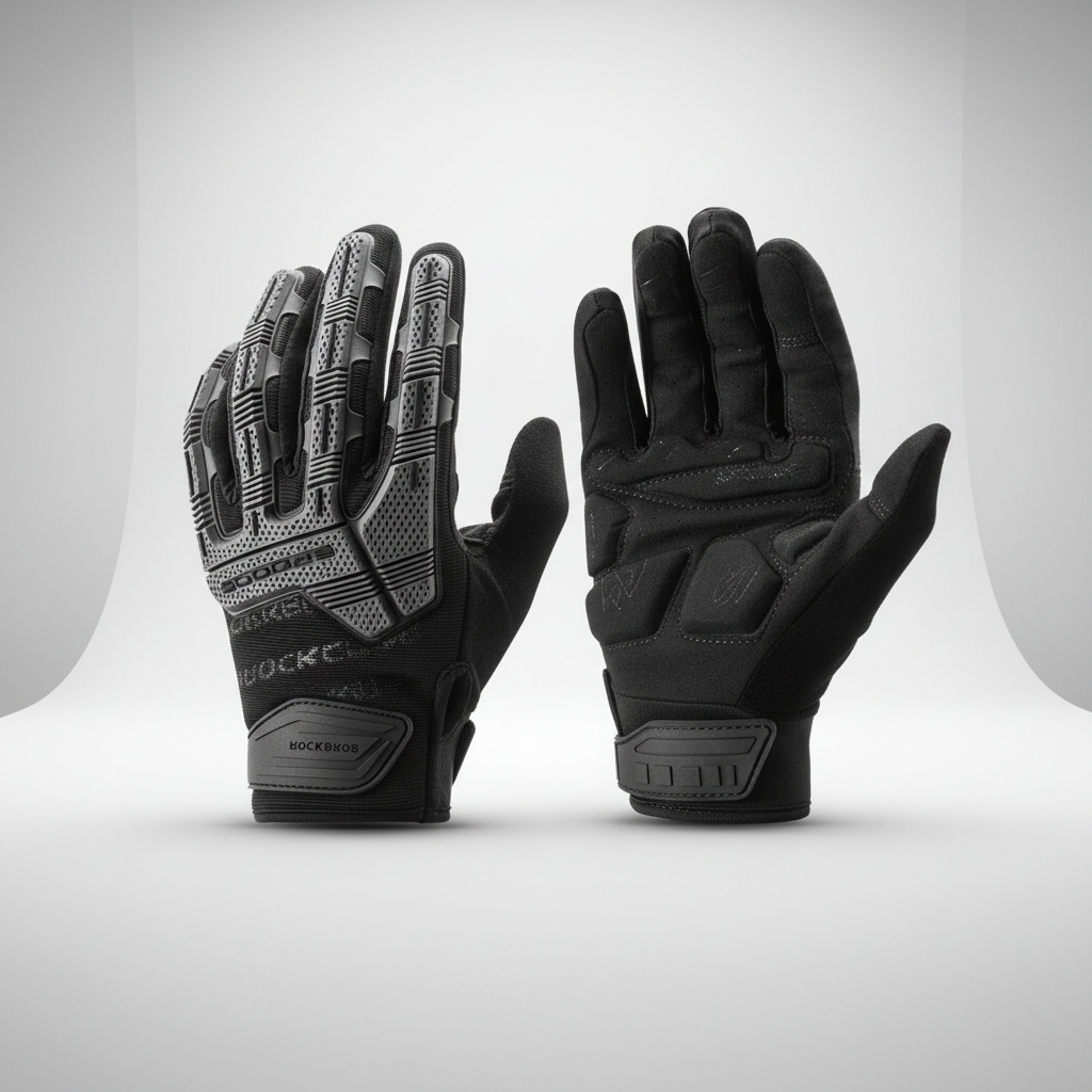 Close-up of ColdGuard winter tactical gloves showing reinforced knuckles and durable fabric