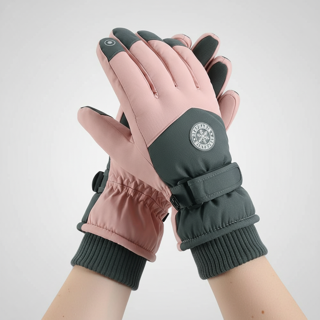 Pair of black ThermaGlide touchscreen gloves, unisex, warm, thermal, perfect for winter use
