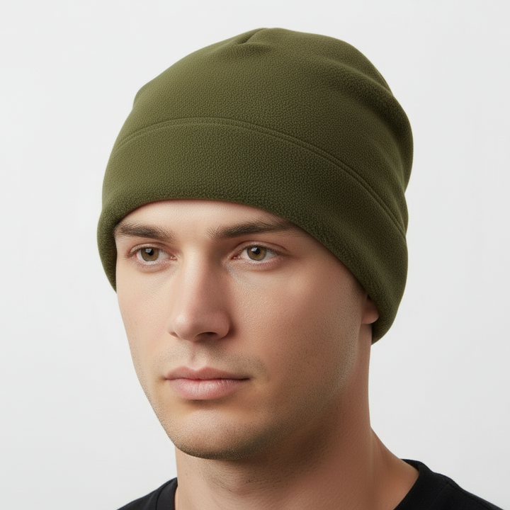 Black unisex gaiter, cold weather headwear for men and women
