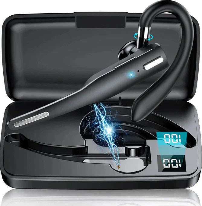 Versatile unisex Bluetooth 5.1 headset. Noise cancelling for truckers, hands-free calls, long-lasting battery.