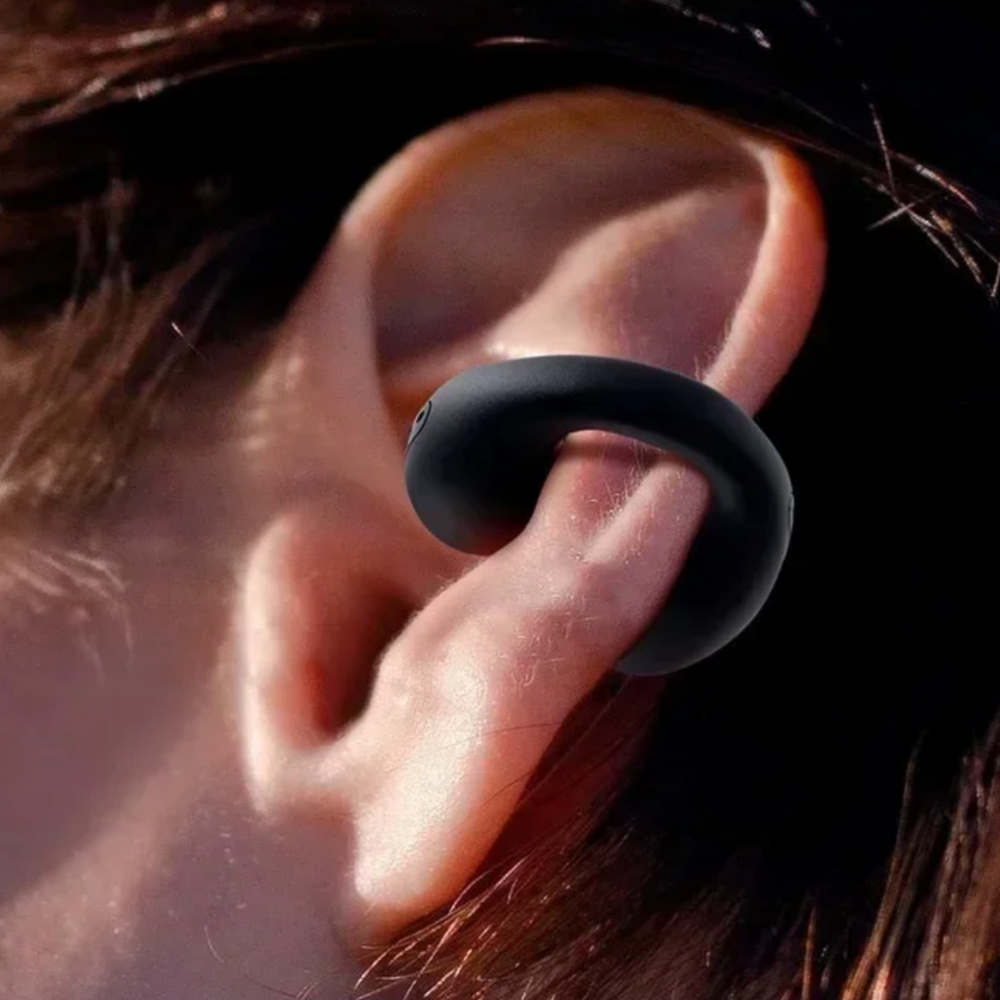 EchoSonic bone conduction open-ear headphones for athletes. Bluetooth 5.0, premium sound.