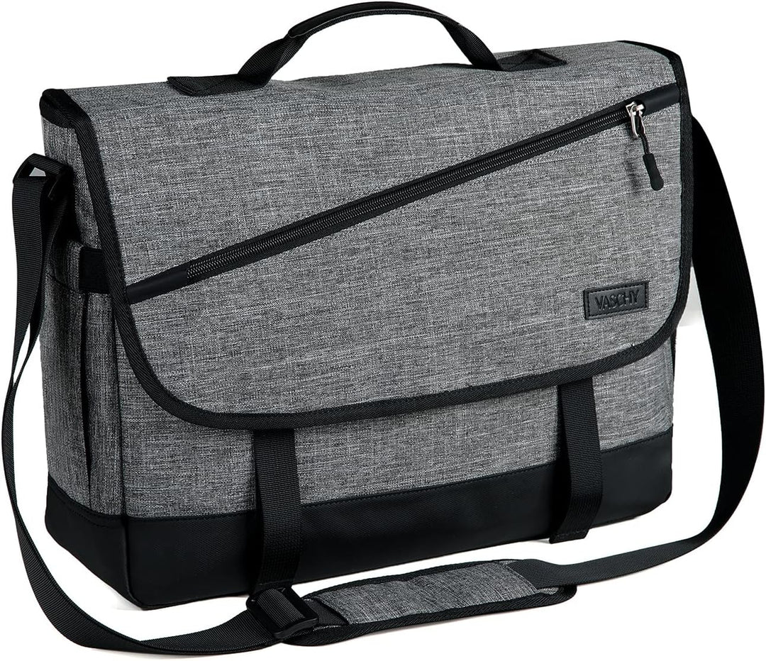 Unisex WorkMate Series 17-inch Water-Resistant Laptop Messenger Bag with adjustable shoulder strap for daily commute.