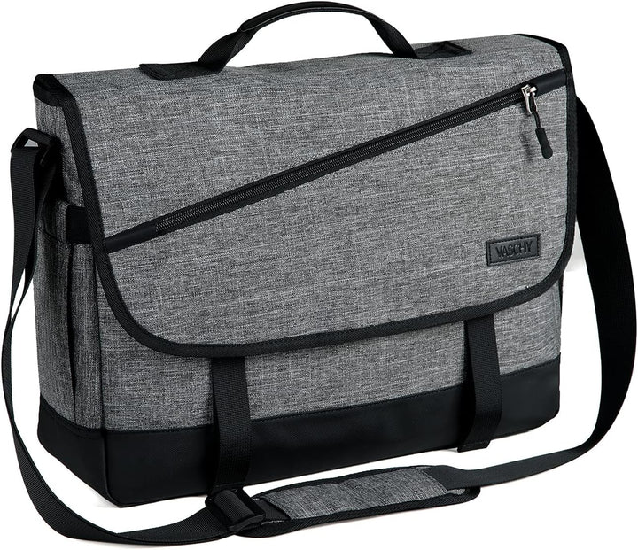 Unisex WorkMate Series 17-inch Water-Resistant Laptop Messenger Bag with adjustable shoulder strap for daily commute.