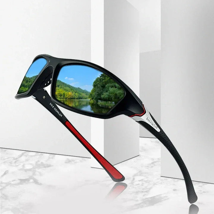 Unisex yellow polarized sunglasses with UV400 protection for driving, travel & outdoor eye protection.