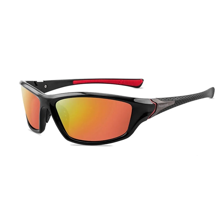 Bright yellow unisex polarized sunglasses, UV400 protected lenses for comfortable outdoor wear.