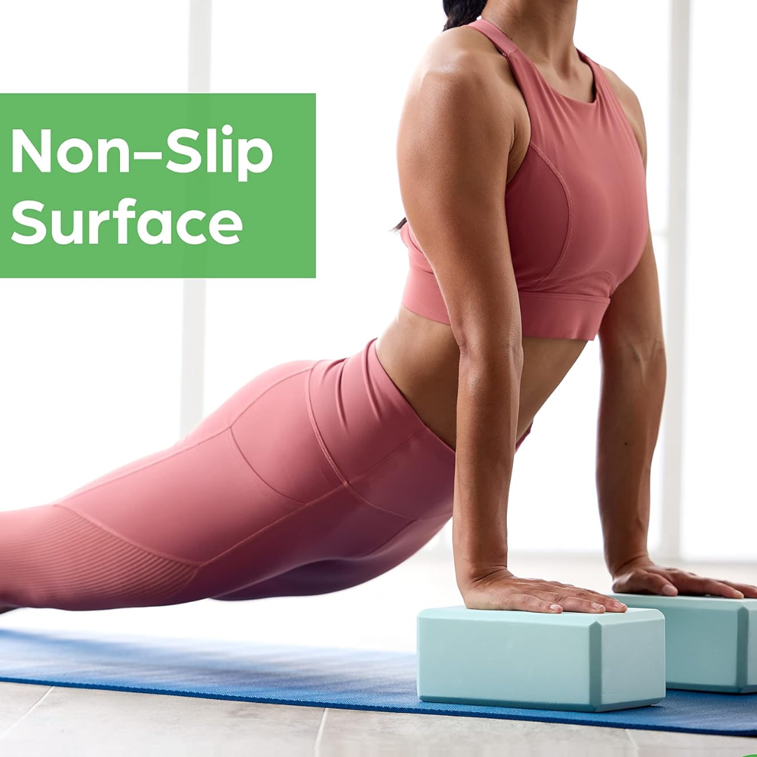 Unisex non-slip EVA foam yoga block, perfect for men and women seeking enhanced support in yoga & fitness routines.