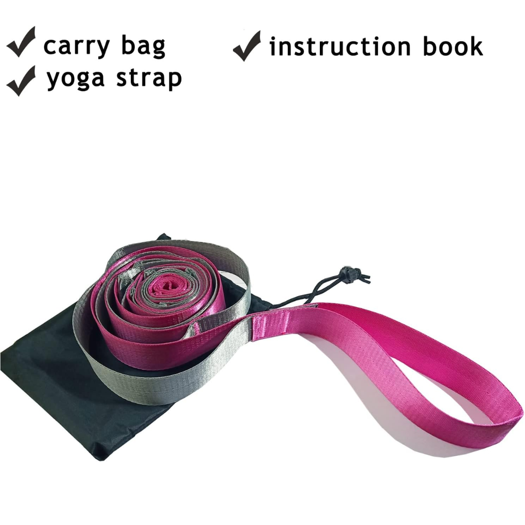 Workout resistance band for yoga & pilates. Unisex stretch band with 12 loops for flexibility training.