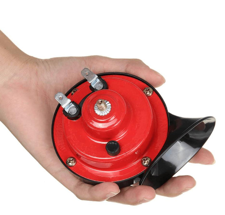 Heavy-duty 300 Decibel Universal Car Horn. Super loud vehicle accessory for trucks, easy install, weather-resistant.