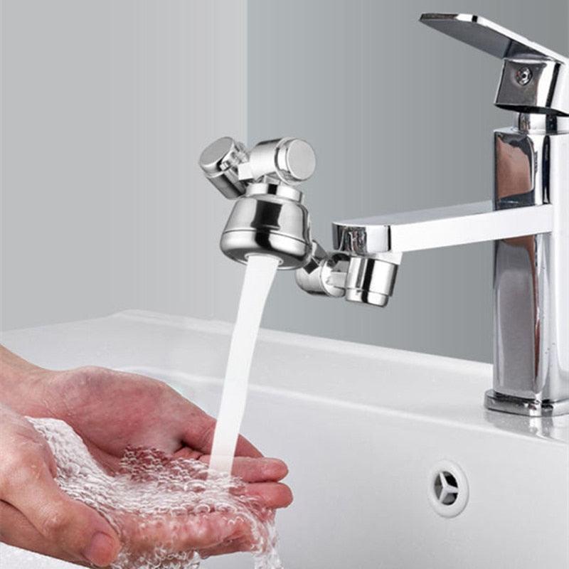 Universal 360° swivel faucet extender for kitchen sink with water aerator function.