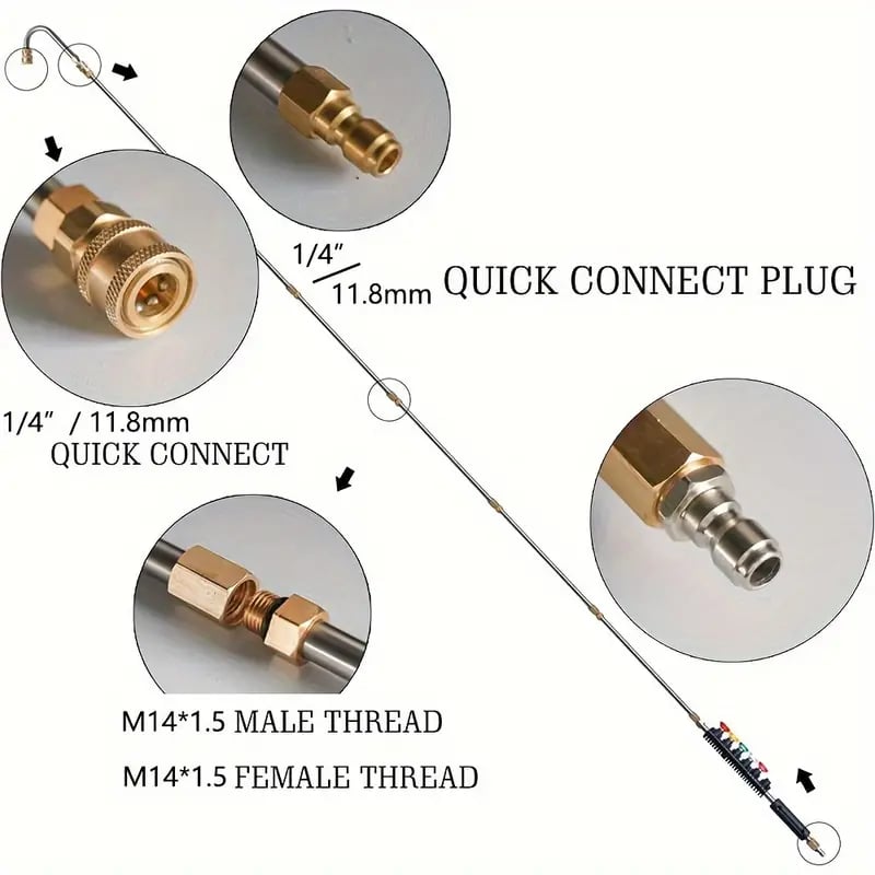 Power washing tool: Universal 4000 PSI telescoping pressure washer wand for effective wall and siding cleaning.