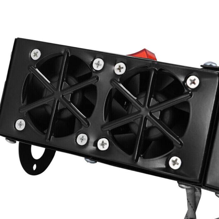 Compact 500W electric car heater for supplemental auto heating & driver comfort.