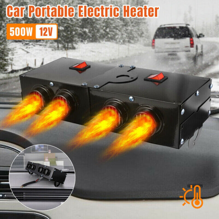 Universal 500W portable 12V electric car heater & defroster, a key car accessory for winter.
