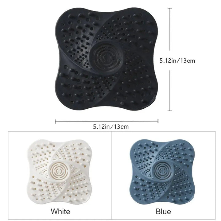 Anti-clog spiral hair catcher for shower drain. Essential bathroom accessory to prevent plumbing blockages.