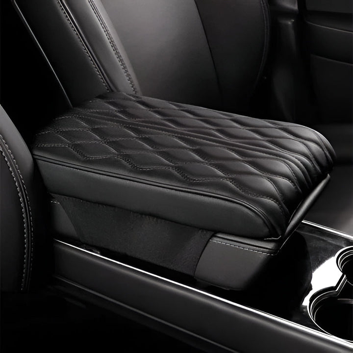 Auto upgrade: Universal leather memory foam armrest pad. Protects car console, provides ergonomic support & comfort.