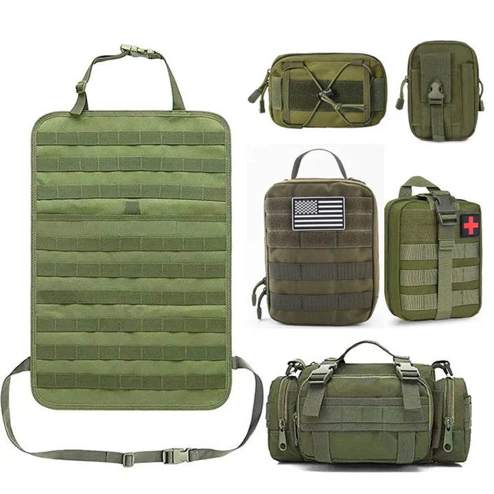 Hanging car backseat organizer for easy access to travel essentials, durable & practical.