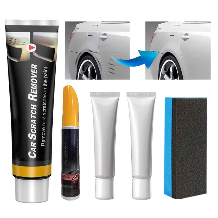 Universal car deep scratch repair kit with polish, compound, & applicator for flawless auto paint restoration.