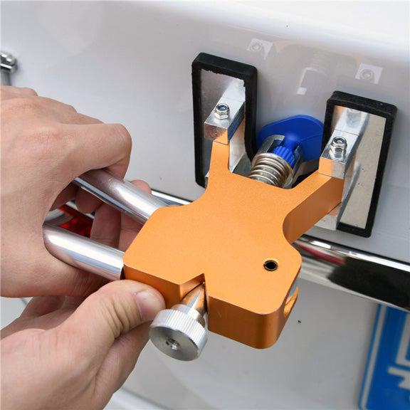 Paintless car dent puller remover tool kit for DIY auto body repair. Fixes hail damage & door dings.