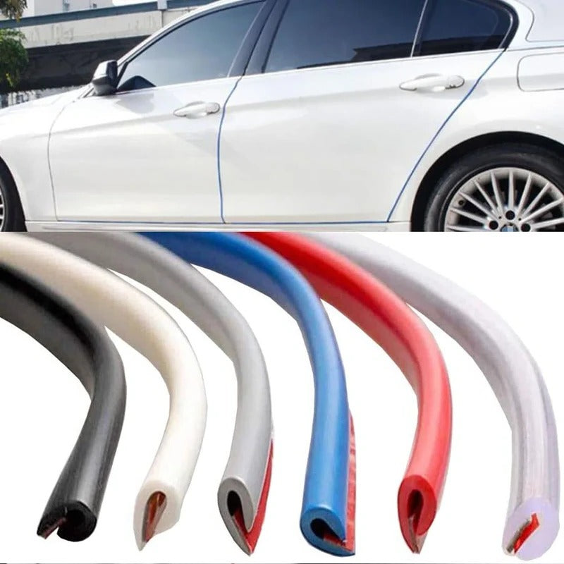 Car door edge protector strip for paint protection. Universal vehicle accessory to prevent door scratches.