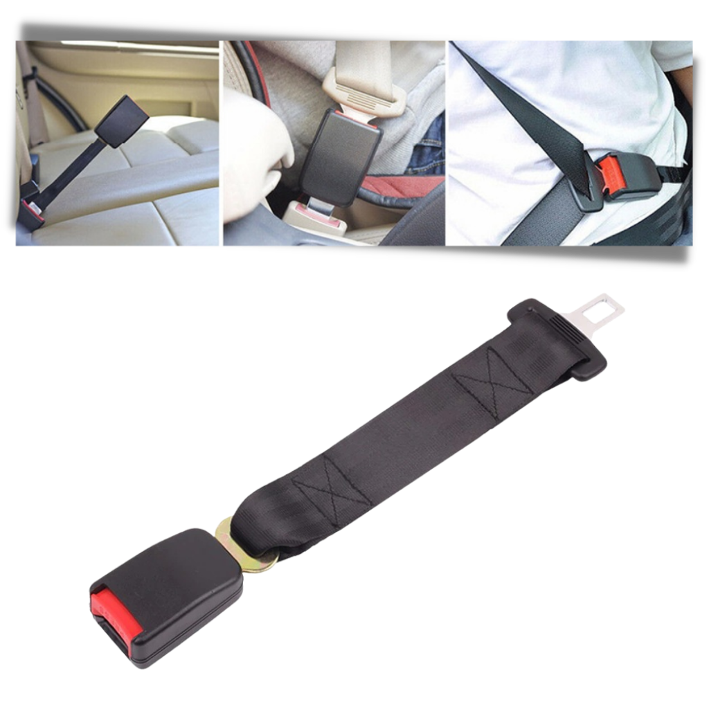 Automotive safety accessory: universal seat belt extender providing extra length for secure travel.