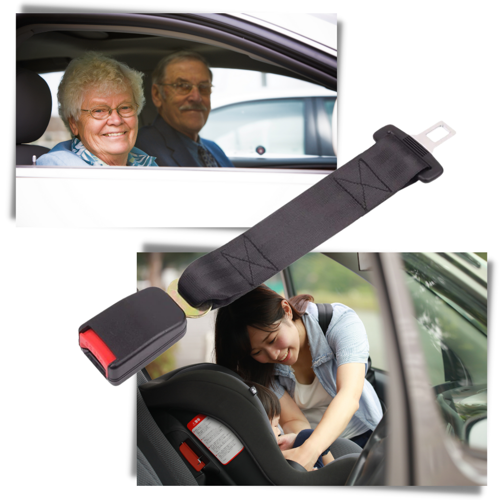 Easy install universal seat belt extender, a travel essential offering extended length for enhanced vehicle safety.